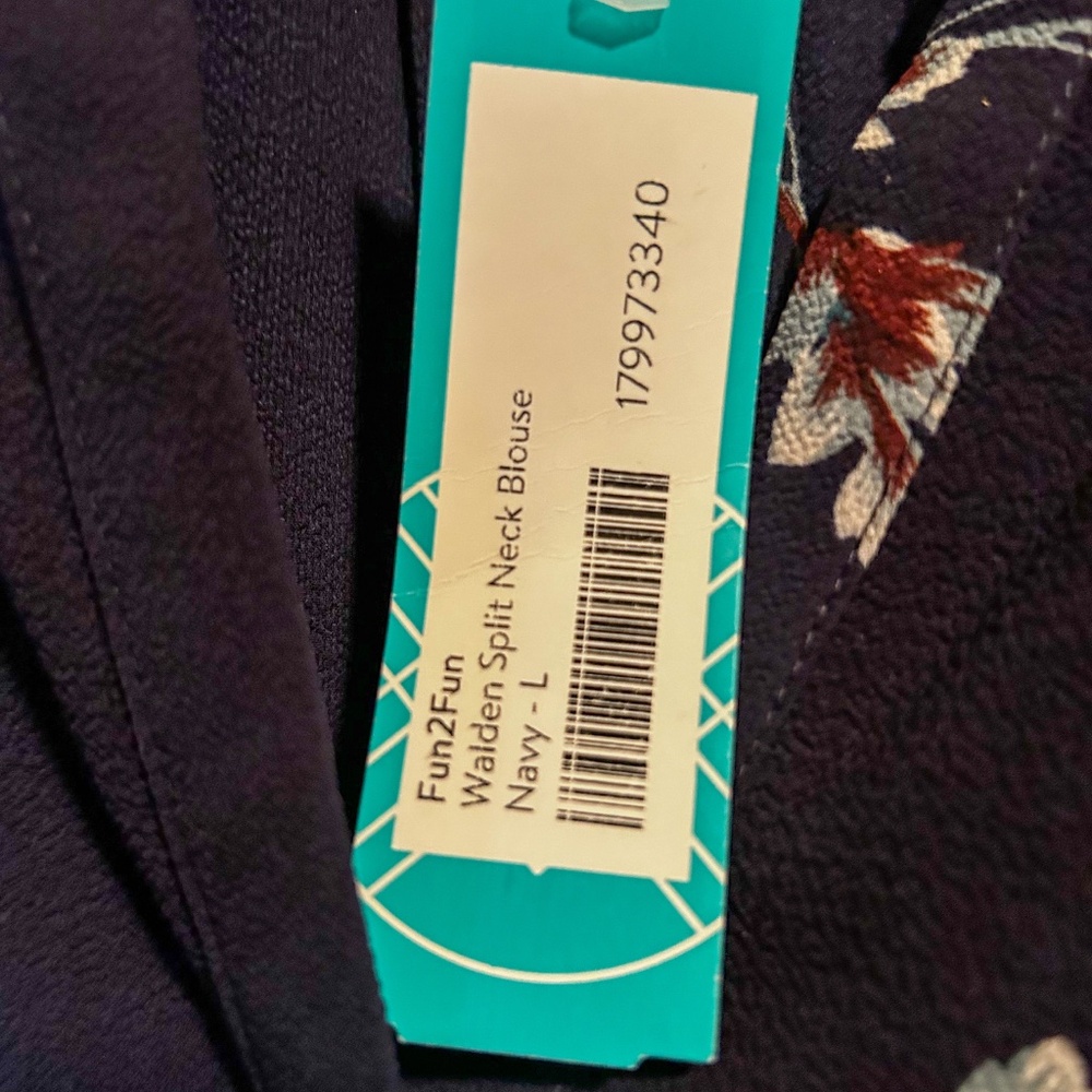 NWT Stitch Fix floral cap-sleeved blouse - Picture 4 of 5